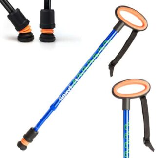 Flexyfoot Telescopic Cane Blue Oval Handle