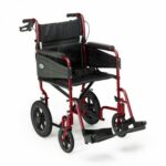 Days Healthcare Escape Lite Attendant-Propelled Wheelchair - Ruby Red